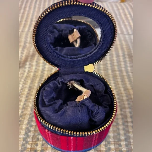 Vineyard Vines Tartan Plaid Travel Jewelry Case - Picture 5 of 6